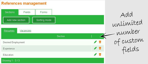 Customizable fields. PG Job Site Pro Solution | Customizable php job board script