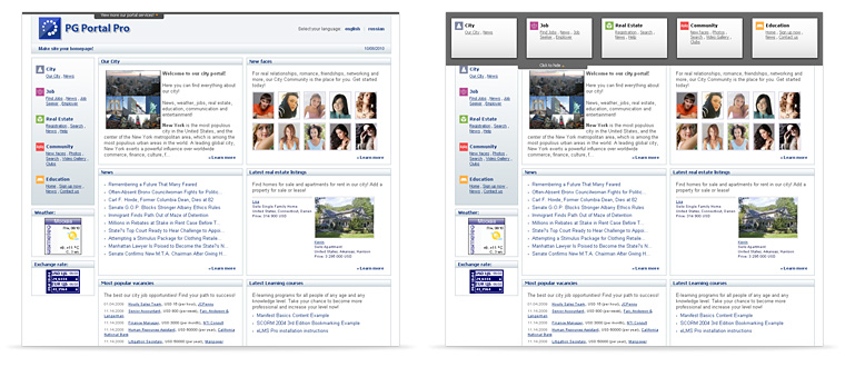 PG Web Portal Pro. City portal script. Php script for portal software